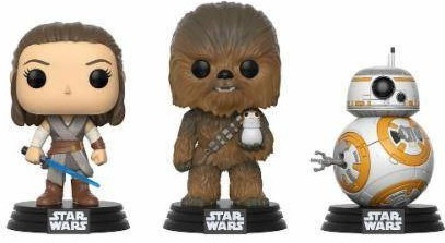 Funko POP! Star Wars: E8 TLJ - Rebel Three Pack : Rey & Chewbacca & BB-8