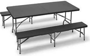 Relaxdays Bastian Beer Garden Set black