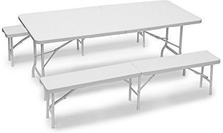 Relaxdays Bastian Beer Garden Set white