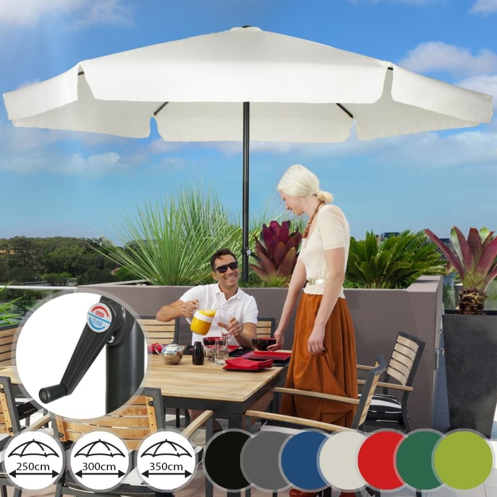Miadomodo Parasol Ø 300 cm crème