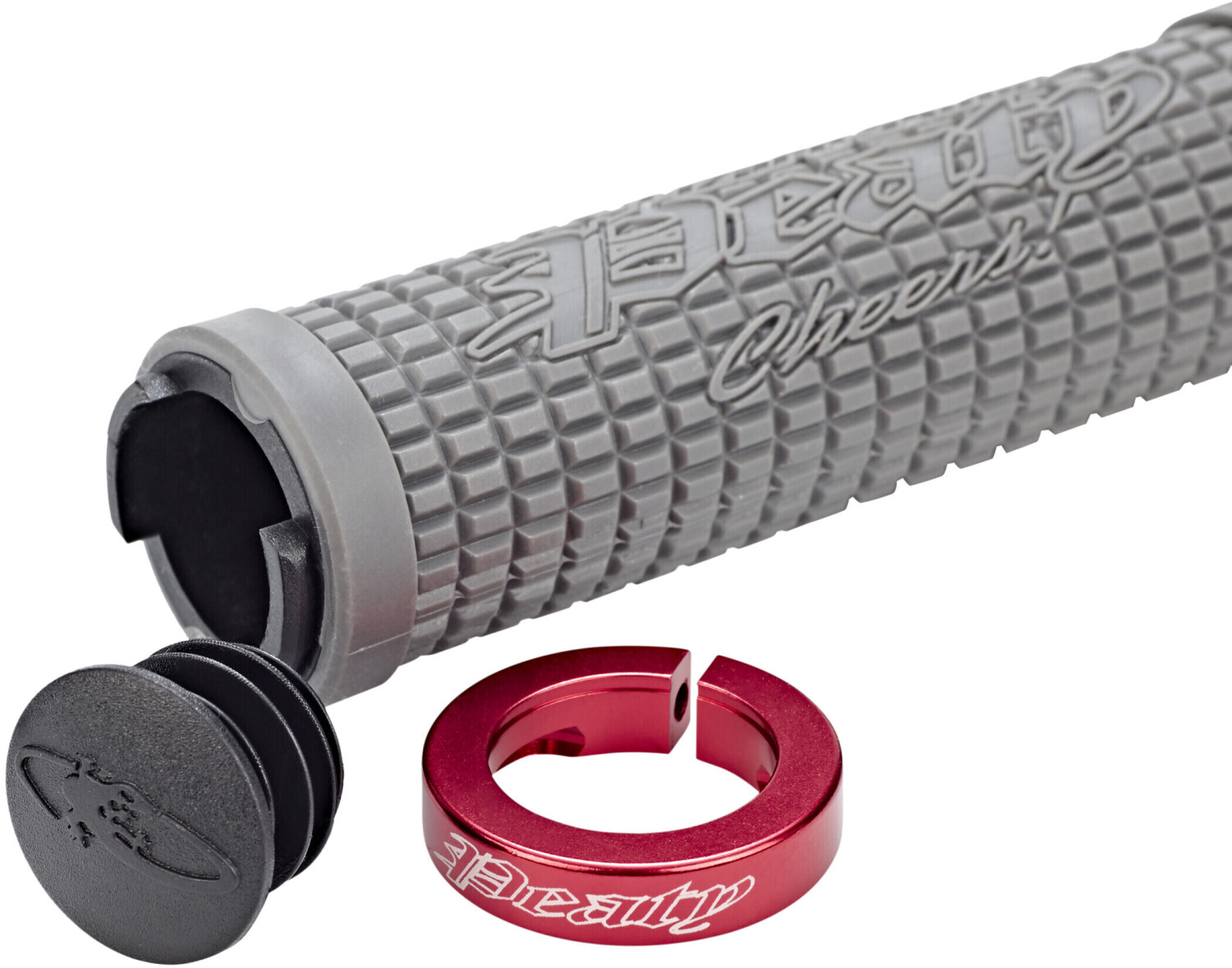 Lizard Skins Lock-on Peaty Grip (grey, red)