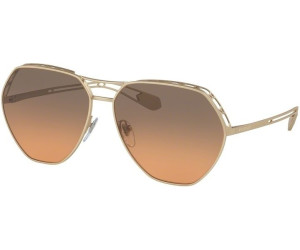 bvlgari bv6098 women's aviator sunglasses goldblack