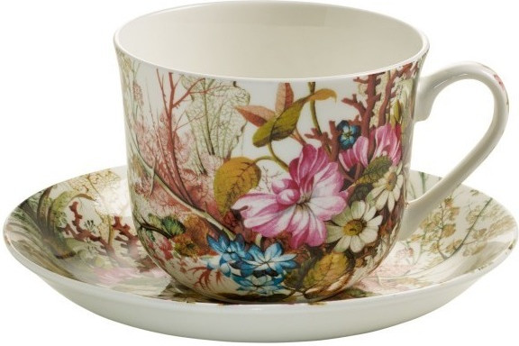 Maxwell & Williams Breakfast Cup with Saucer 460 ml Ocean Fantasy