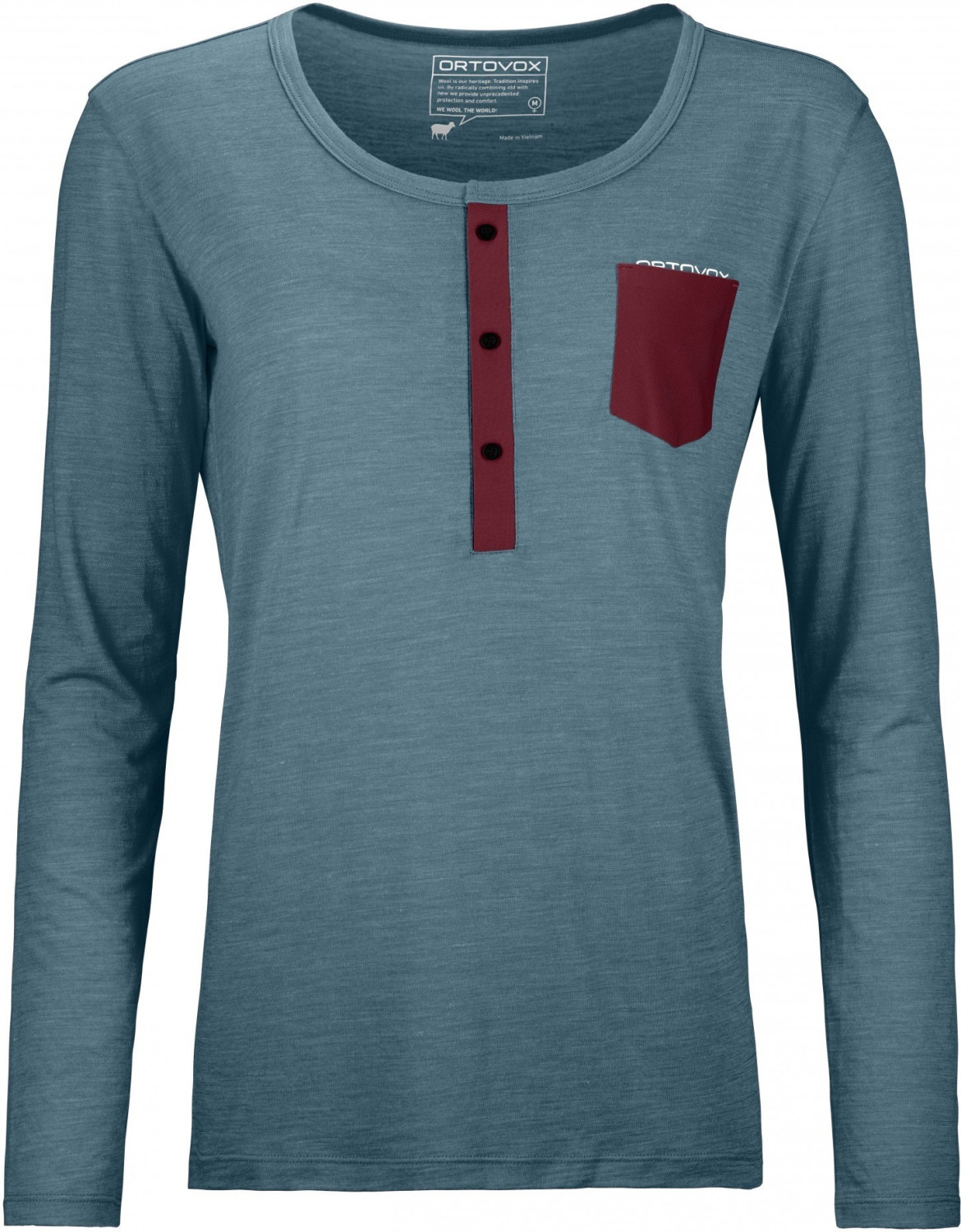 Ortovox 120 Cool Tec Longsleeve W mid aqua blend