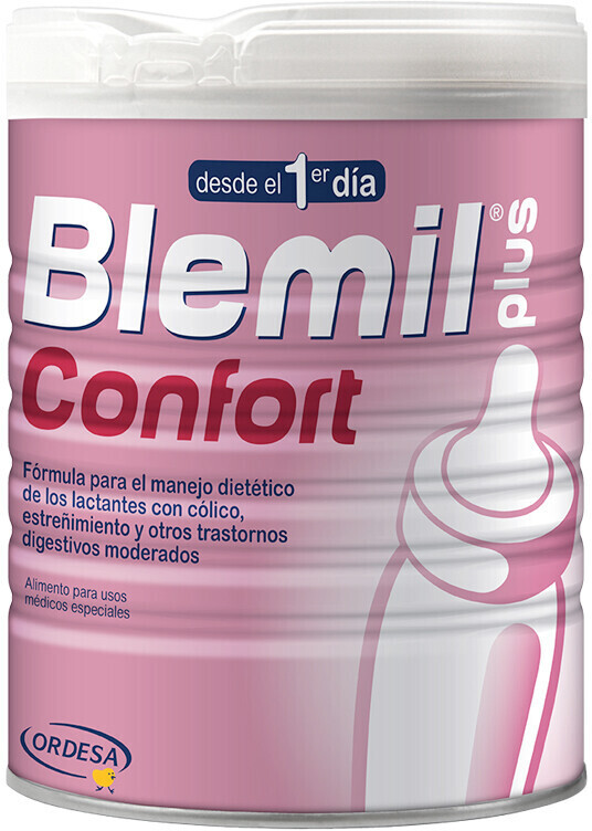 Blemil Confort ProTech 800g. Leches especiales. Alimento para usos médicos  especiales para el manejo dietético de los lactantes con cólicos,  estreñimiento u otros trastornos digestivos moderados.