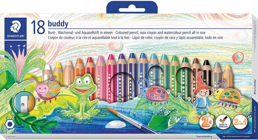 Staedtler Buddy colored pencils 3in1 18er