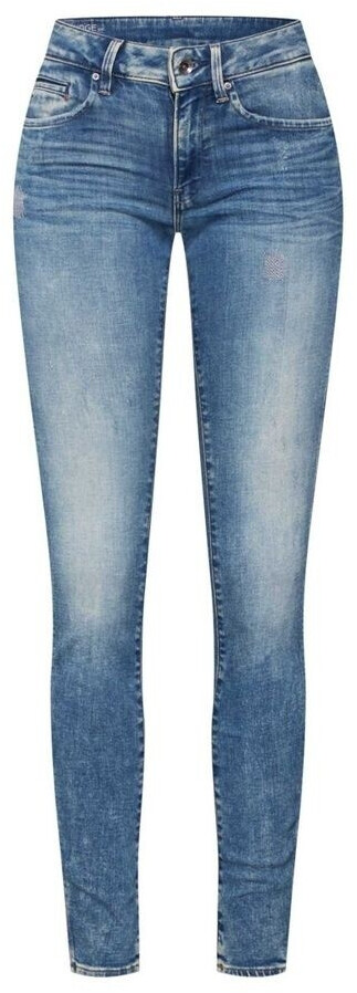 G-Star Midge Zip Mid-Waist Skinny Jeans light vintage aged destroy