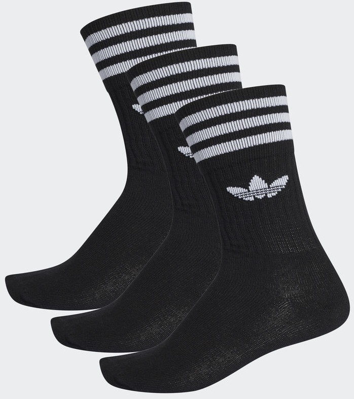 Adidas 3 Pack Solid Crew black/white (S21490)