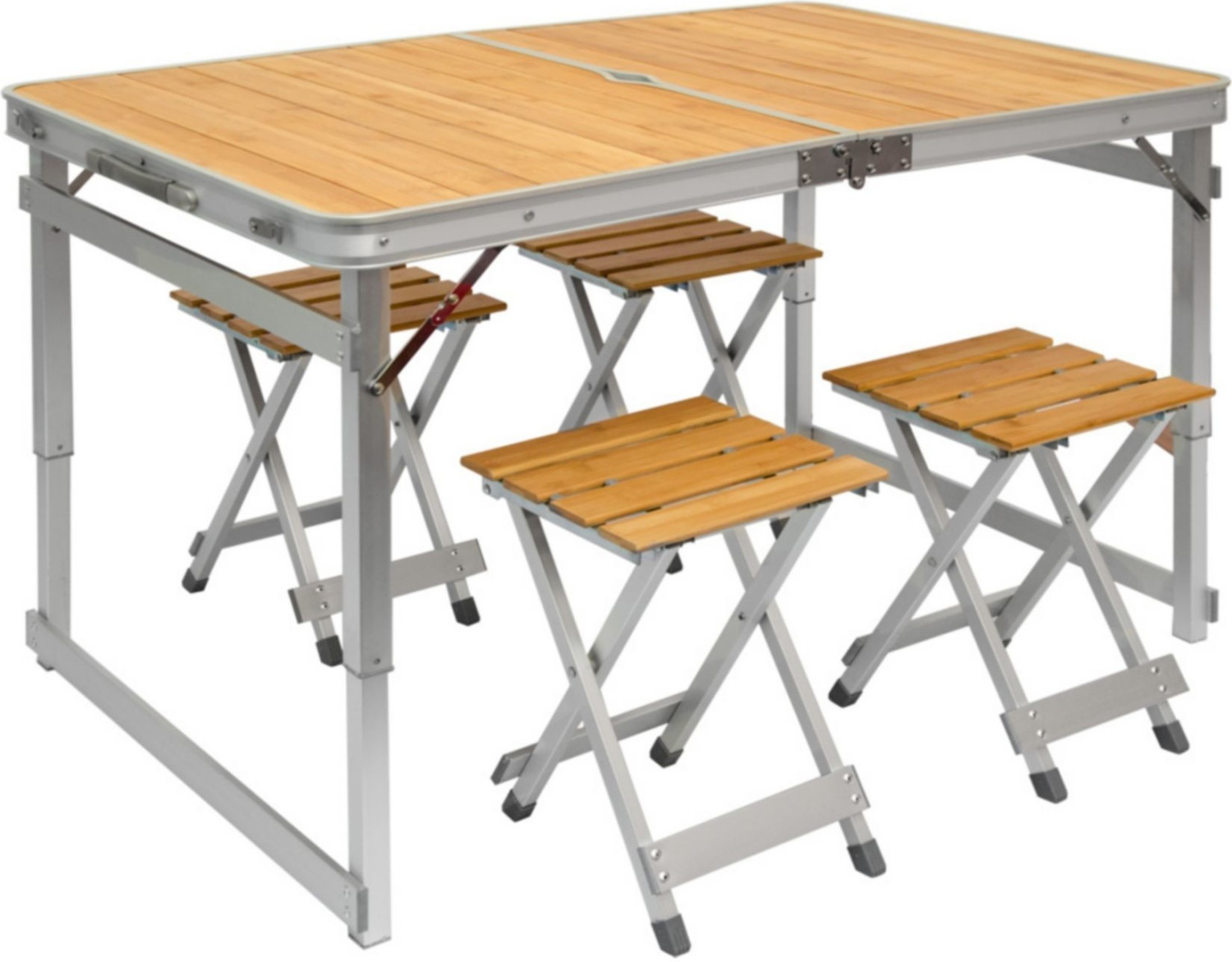 Amanka Camping Table 110x70 + 4 Metal Stools