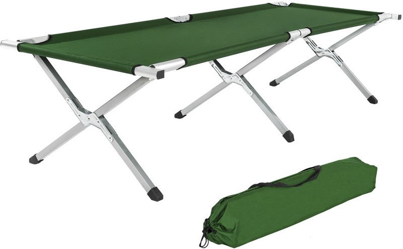 TecTake 4 Camp Beds XL (green)