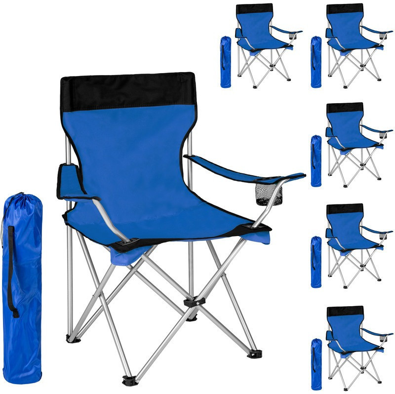 TecTake 6 Camping Chairs (blue)