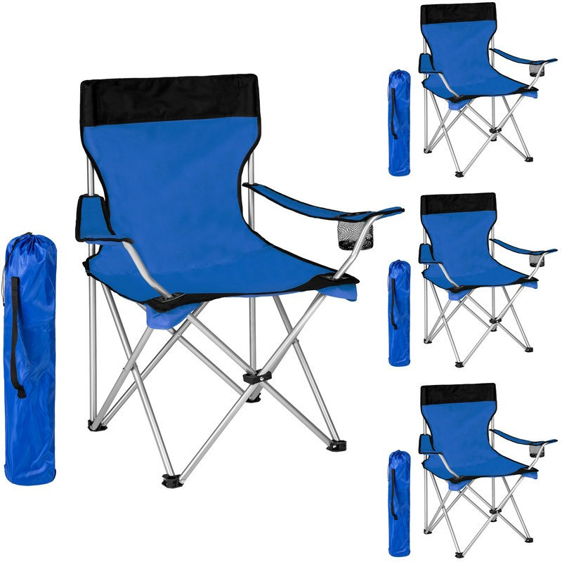 TecTake 4 Camping Chairs (blue)