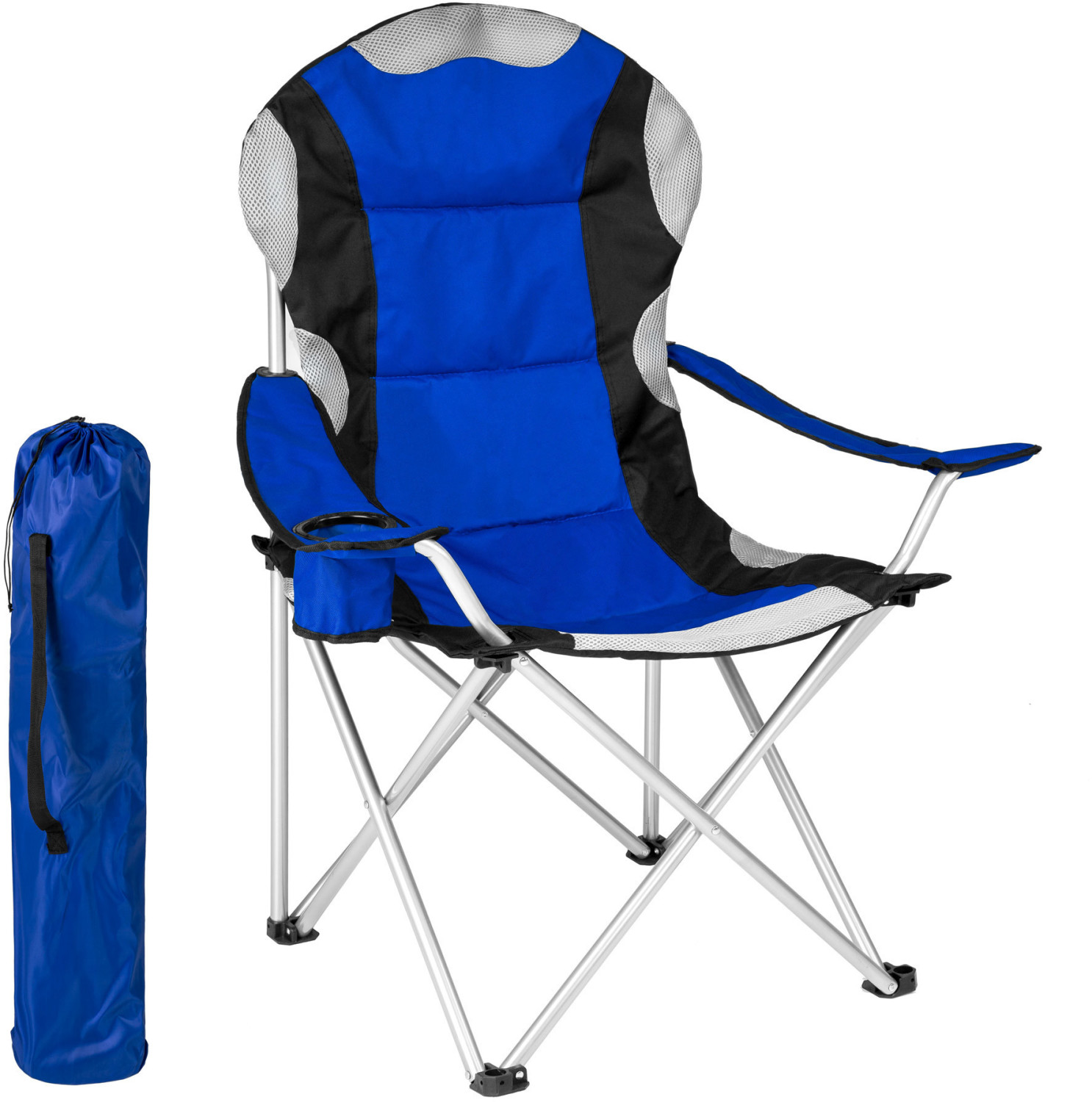 TecTake Padded Camping Chair (blue)