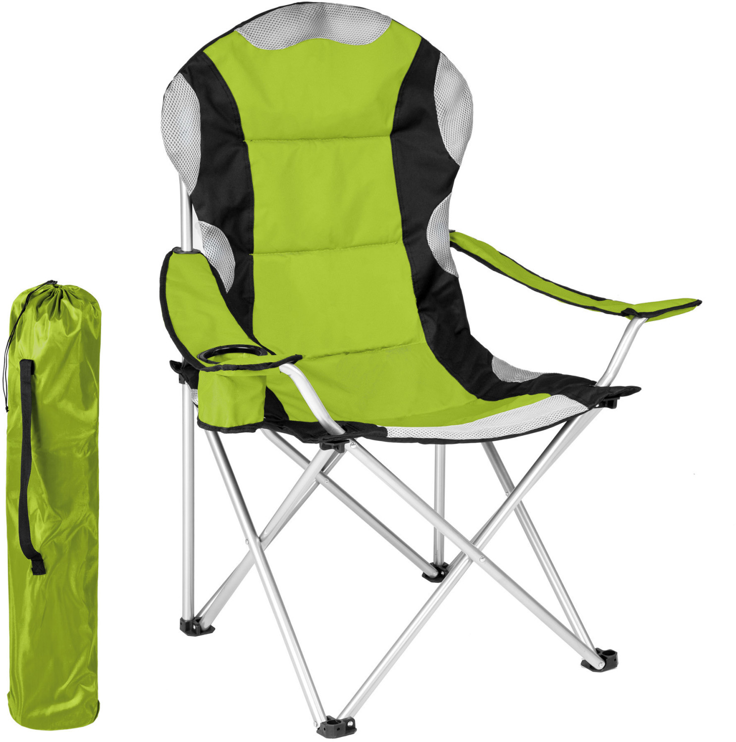 TecTake Padded Camping Chair (green)