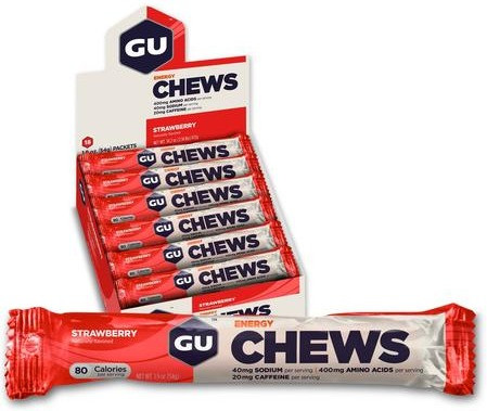 GU Energy Chews (24 x 54g) Strawberry