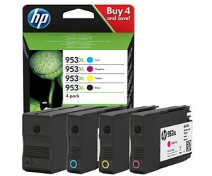 HP 953 Pack de 4 - noir et 3 couleurs - cartouche d'encre