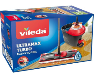 Vileda Ultramat Turbo XL Vadrouille plate avec seau avec un