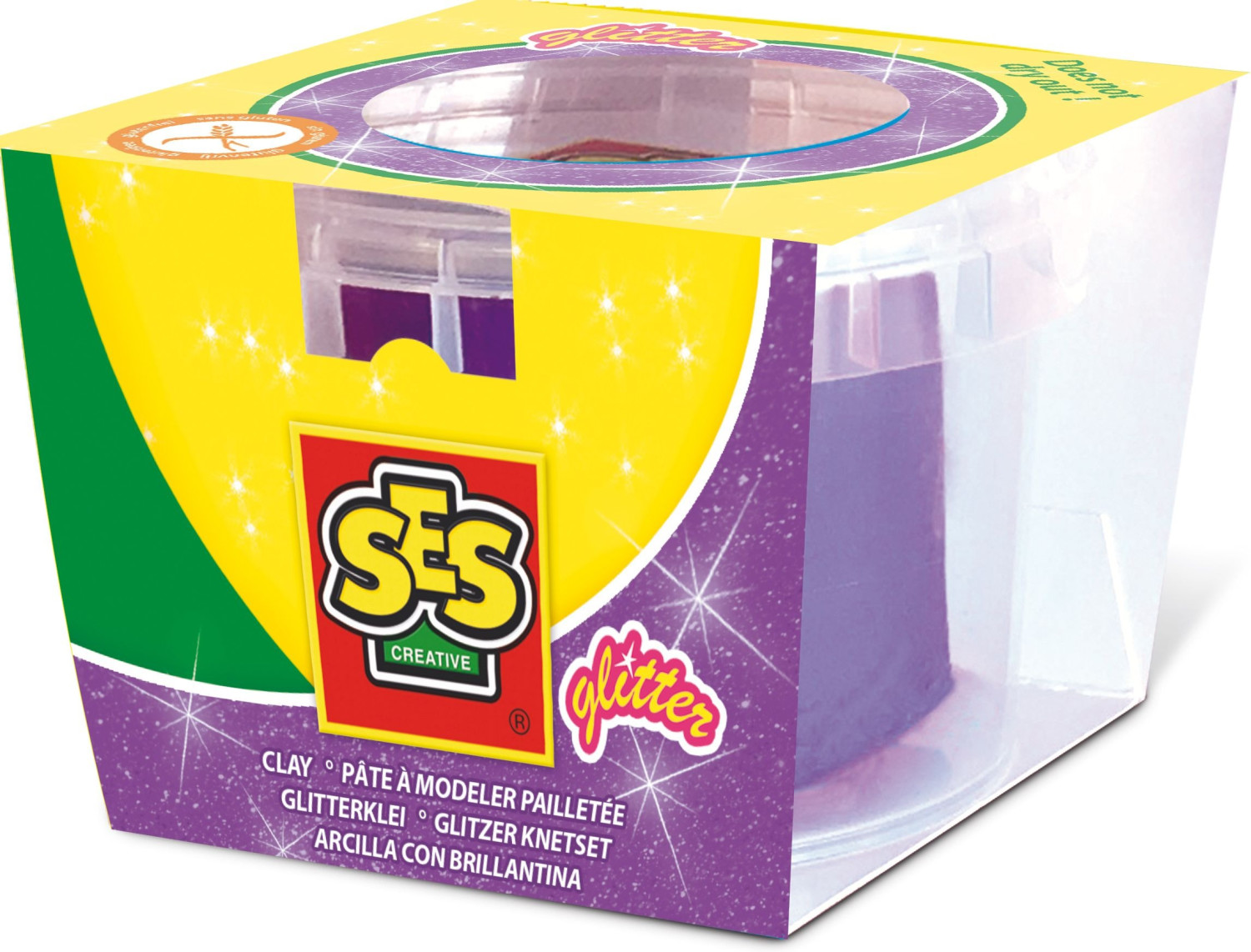 SES Creative Clay with Glitter purple