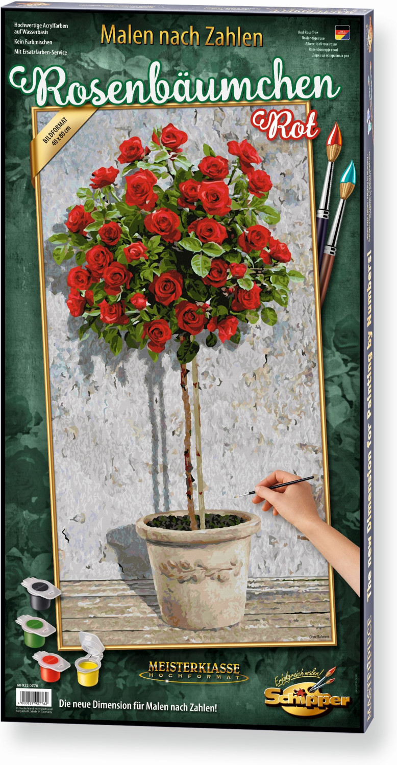 Schipper Colour by numbers Rose Bush red