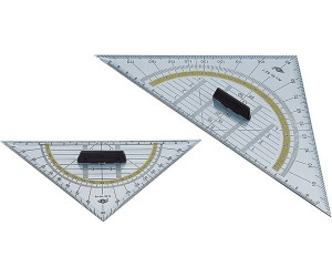 Tuschenoppen Facetten abnehmbarer Griff Hypotenuse Wedo 526 Geometrie Dreieck 16 cm transparent Kunststoff 