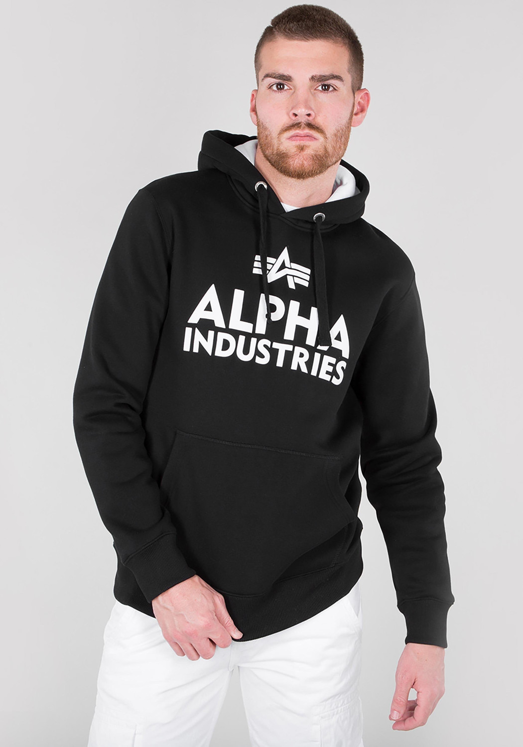 Alpha Industries Foam Print Hoody black/white (143302-95)