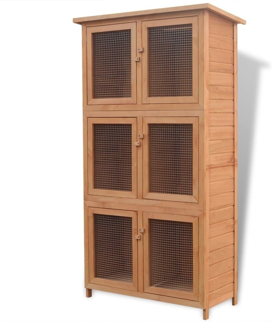 VidaXL Cage pour animaux 6 compartiments en bois (170347)