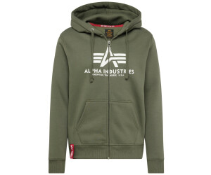 Alpha Industries sweatshirt Basic Zip Hoody men's black color 178325.03