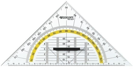Westcott Triangle ruler 22cm with handle