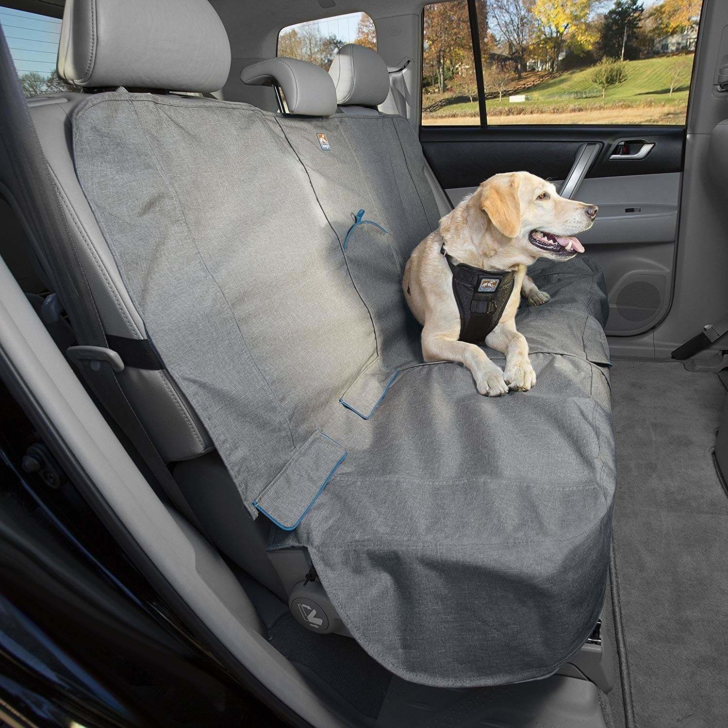 Kurgo Wander Bench Seat Cover charcoal grey