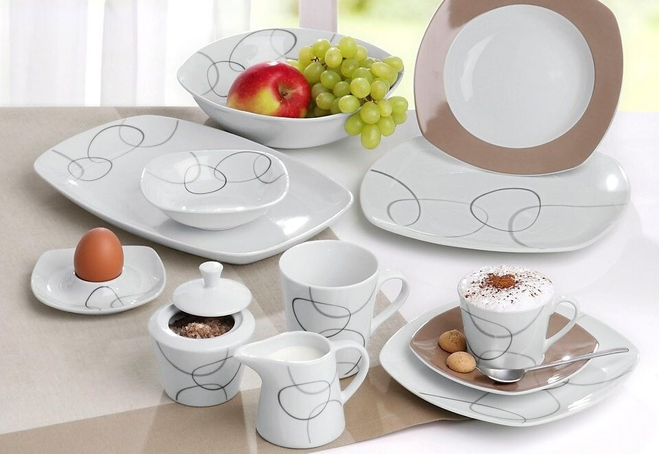 Ritzenhoff & Breker Coffee Service porcelain Alina (18 pieces) brown