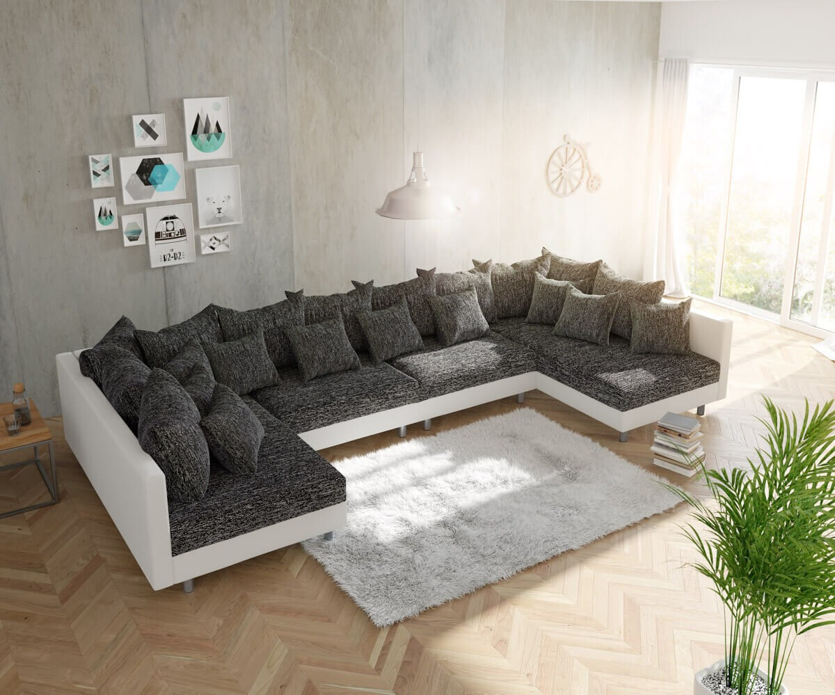 DeLife Clovis XL 400cm white/black (10809)
