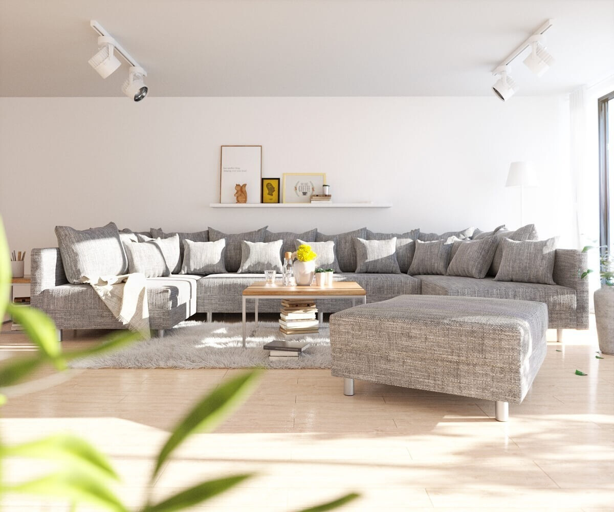 DeLife Clovis XL 400cm with footstool