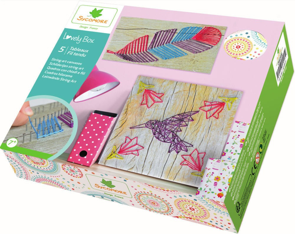 Au Sycomore Lovely Box 5 tableaux fil tendu