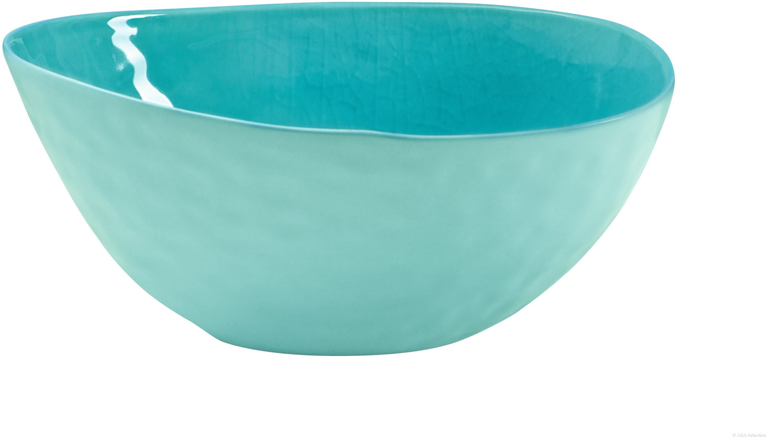 ASA ALAPLAGE salad bowl turquoise 25 x 18 cm H 12 cm