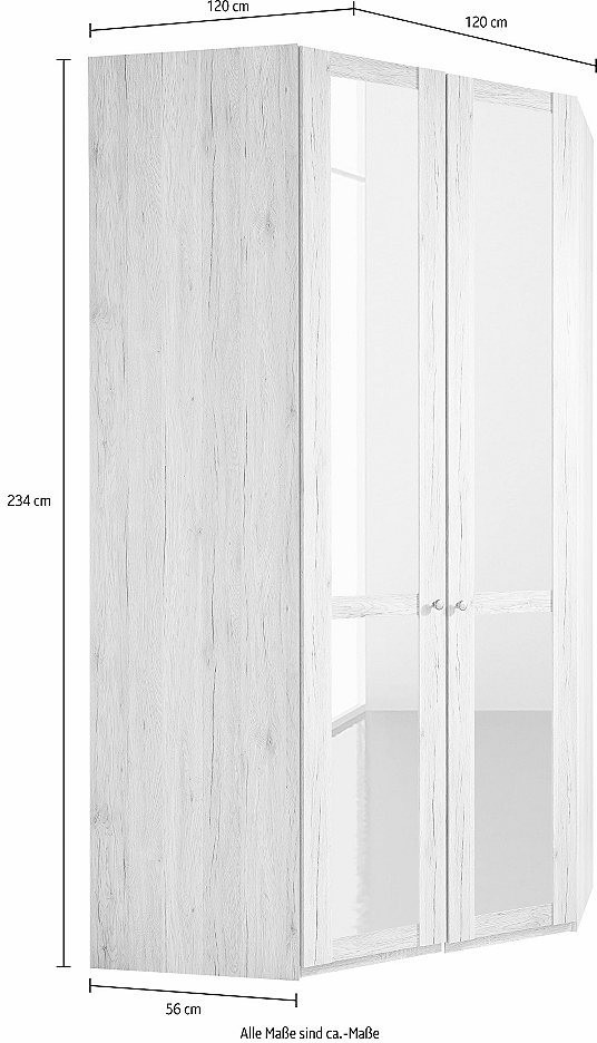 Wimex Newport 234cm mit Spiegel weiß (708107) ab 499,99 € | Preisvergleich  bei