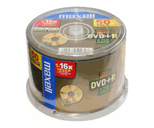 Maxell DVD+R 4,7GB 120min 16x 50pk Spindle