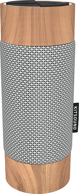 Photos - PC Speaker KitSound Diggit Bluetooth Outdoor Speaker Silver/Wood 