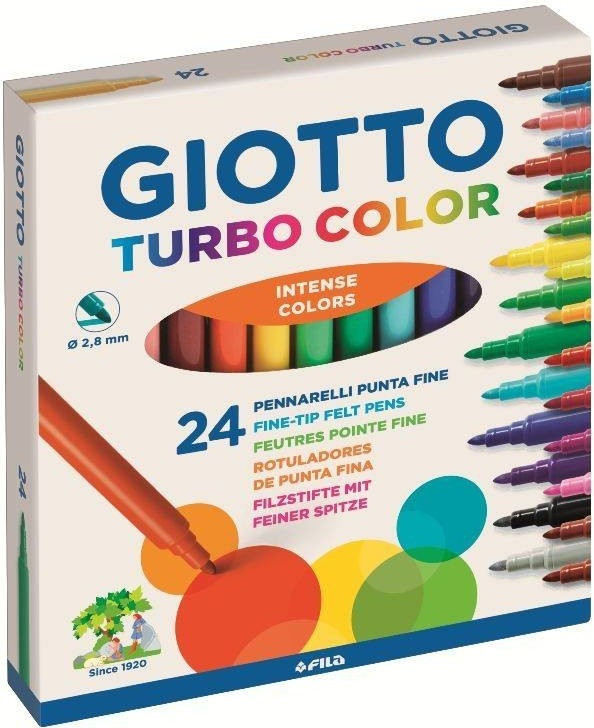 Giotto Turbo Color 24 Felt Tip Pens