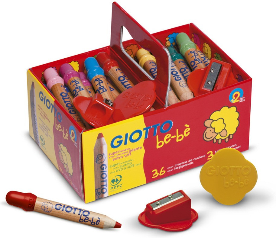 GIOTTO 10272 Feutre Coloriage Bebe Maxi School Pack Lavable Capu