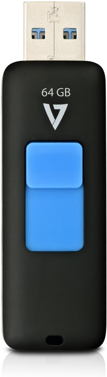 V7 Slider USB 3.0 64GB (VF364GAX-BLK-3x)
