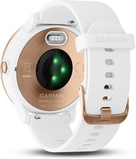 Bracelet silicone classique Garmin Vivoactive 3 (blanc