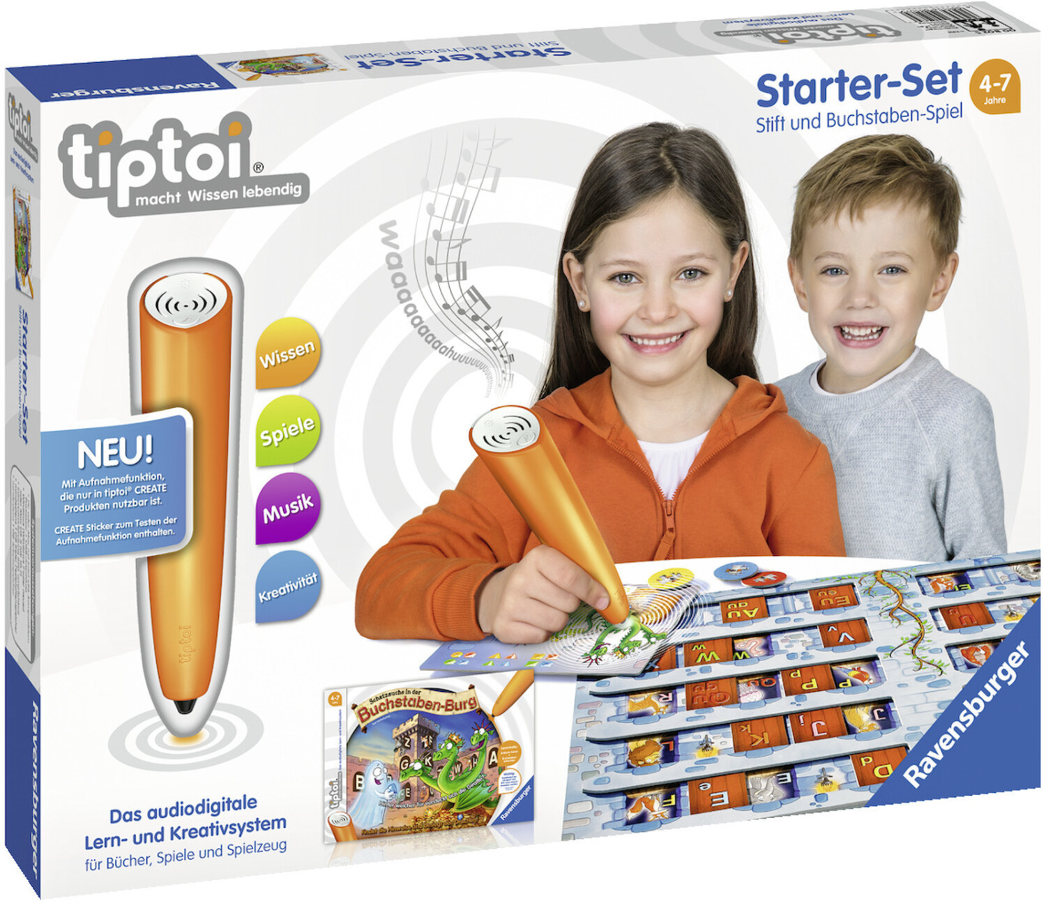 Ravensburger tiptoi - Starter-Set: Stift und Buchstaben-Spiel (German)