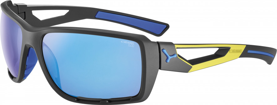 Cébé Shortcut CBSHORT5 (matt grey yellow blue/1500 grey PC AF blue flash mirror)