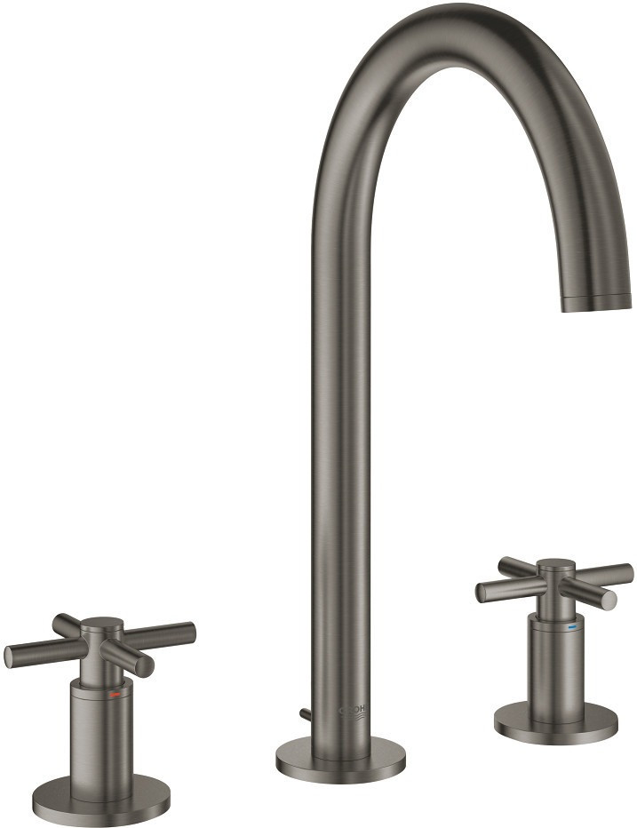 GROHE Atrio 3-Hole Basin Tap DN15 hard graphite brushed (20008AL3)