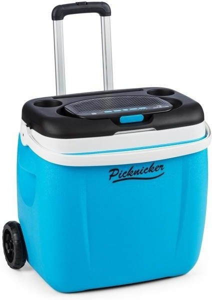 Auna Glacière à roulette : pique nique & musique 36L bleu