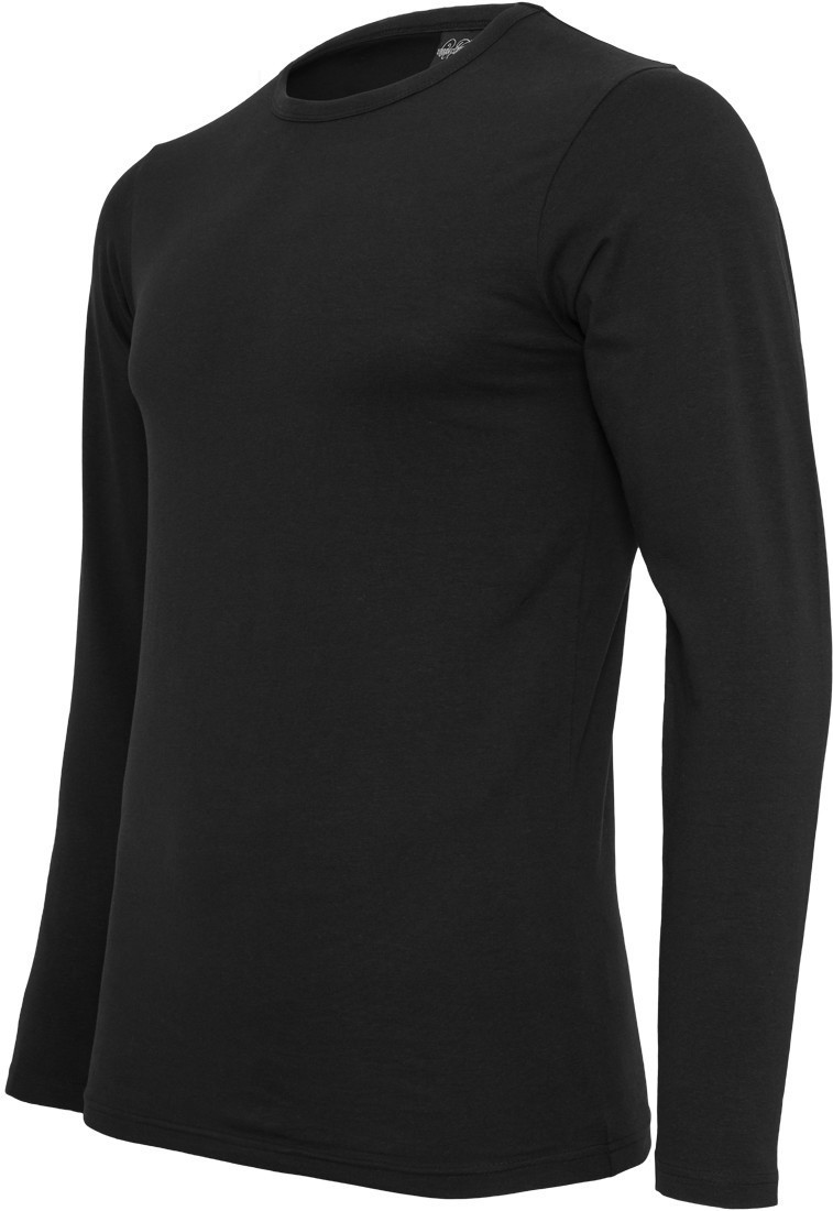 Urban Classics Fitted Stretch L/S Tee  black