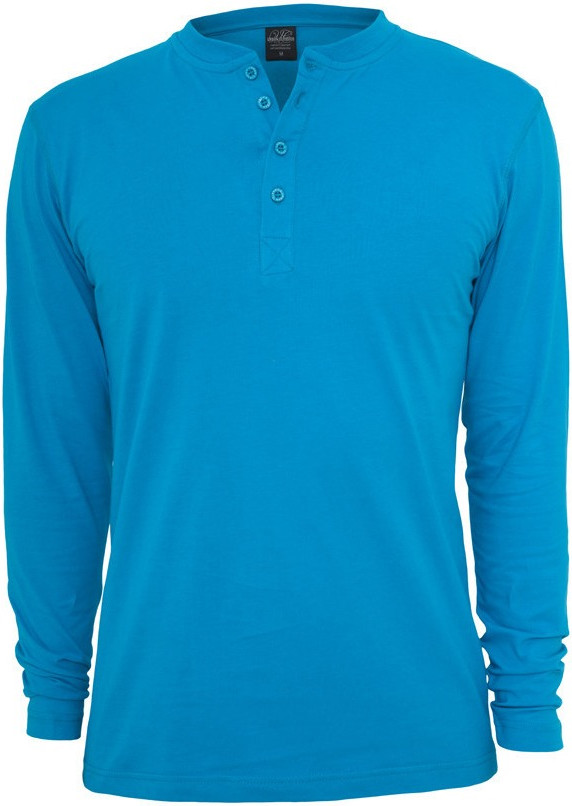 Urban Classics Basic Henley L/S Tee turquoise