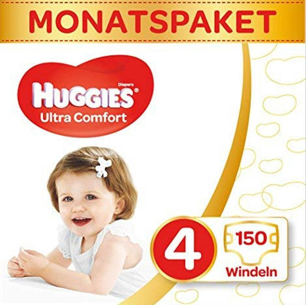 Huggies Ultra Comfort T4 (7-18 kg) 150 couches