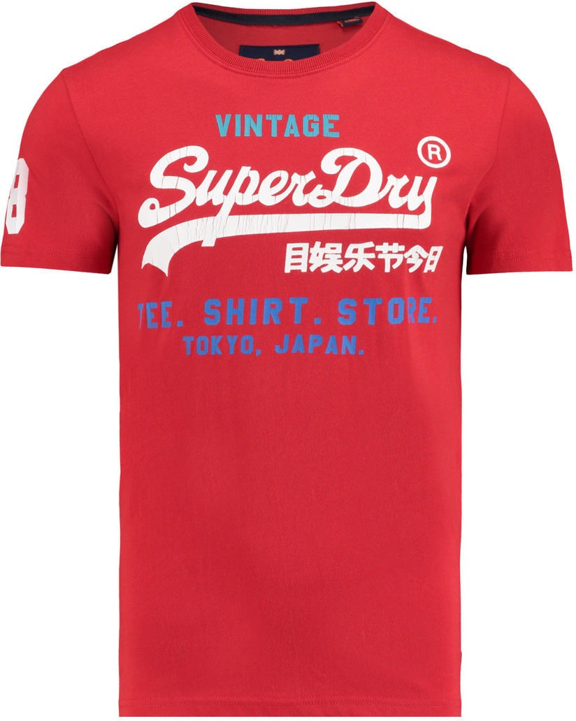 Superdry Shop Tri Tee - T-Shirt print stadium red