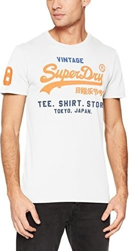 Superdry Shop Tri Tee - T-Shirt print optic white